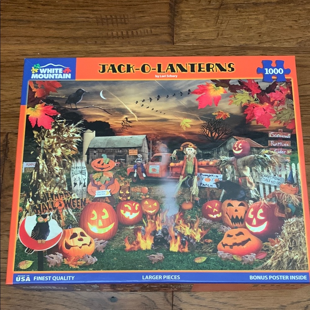 Like New. White Mountain Jack-O-Lanterns Puzzle